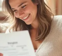 donna che legge una bolletta (2)